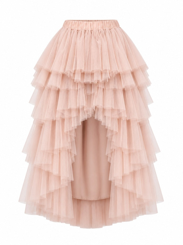 Boundless Tiered Mesh Maxi Skirt
