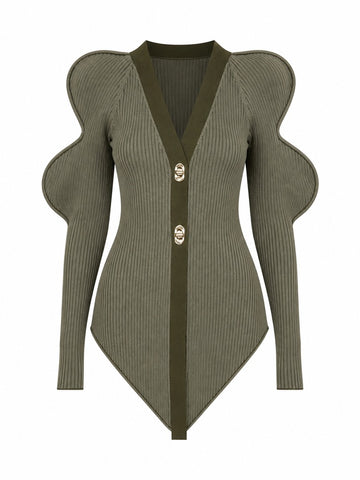 Audacious Ribbed Knit Sweater