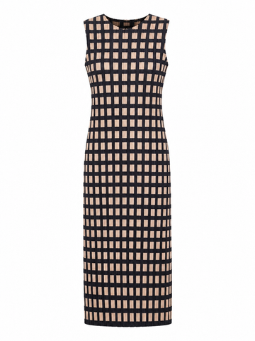 Radiant Pleated Plaid Midi Dress