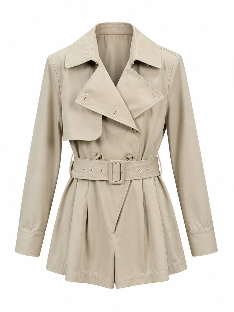 Audacious Lapel Short Jumpsuit