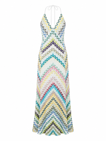 Radiant Striped Knit Maxi Dress