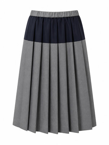 Grounded Spliced Pleated Skirt Set