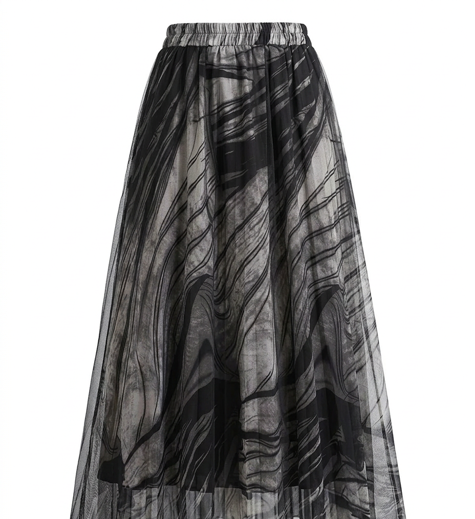 Confident Mesh Polka Dot Skirt