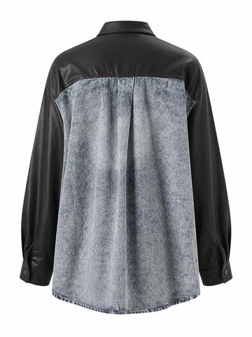 Audacious Spliced Denim Jacket