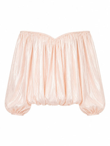 Radiant Shirred Off-Shoulder Blouse