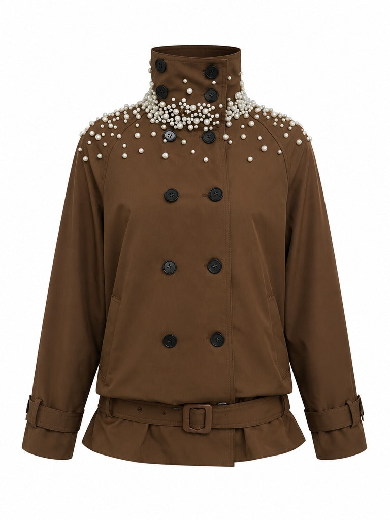 Divine Pearl Double Breasted Jacket