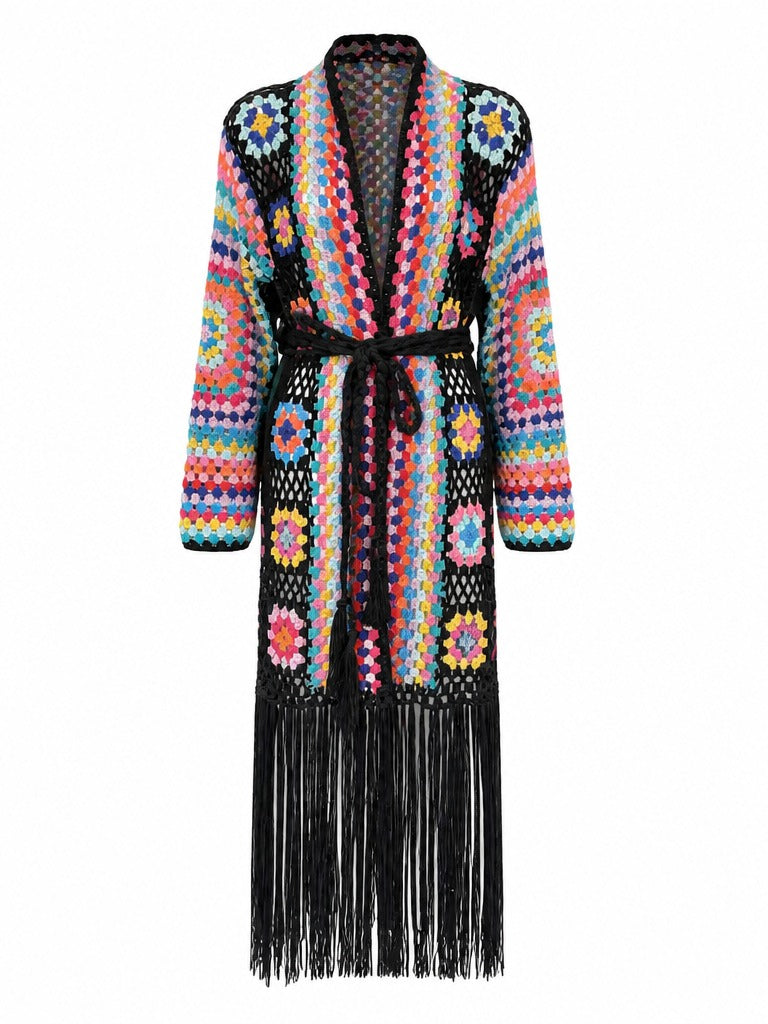 Wild Heart Crochet Fringe Kimono