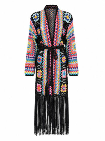 Wild Heart Crochet Fringe Kimono
