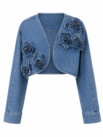 Radiant Flower Denim Jacket