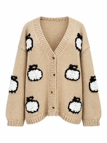 Unique Jacquard Knit Cardigan