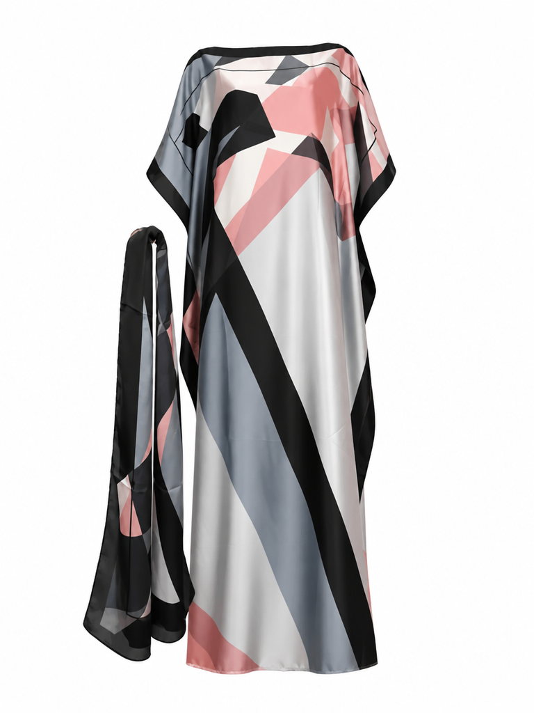 Vibrant Geometric Maxi Kaftan