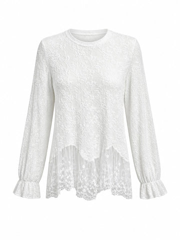 Liberated Lace Irregular Mini Dress