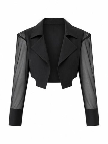 Audacious Mesh Patchwork Blazer