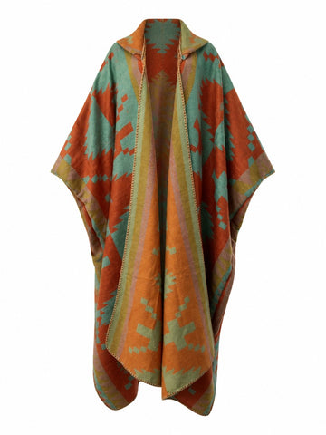 Wanderlust Geometric Hooded Kaftan