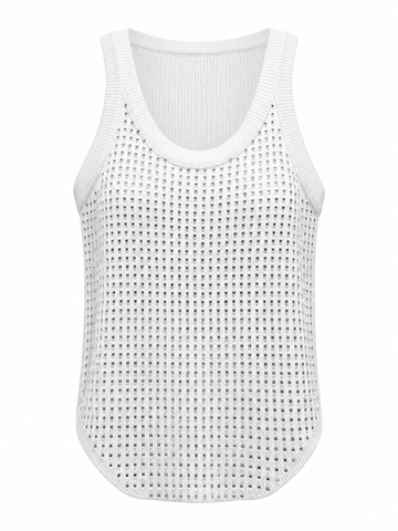 Radiant Rhinestone Knit Tank Top