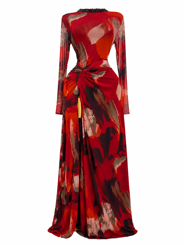 Unstoppable Knit Sheath Maxi Dress
