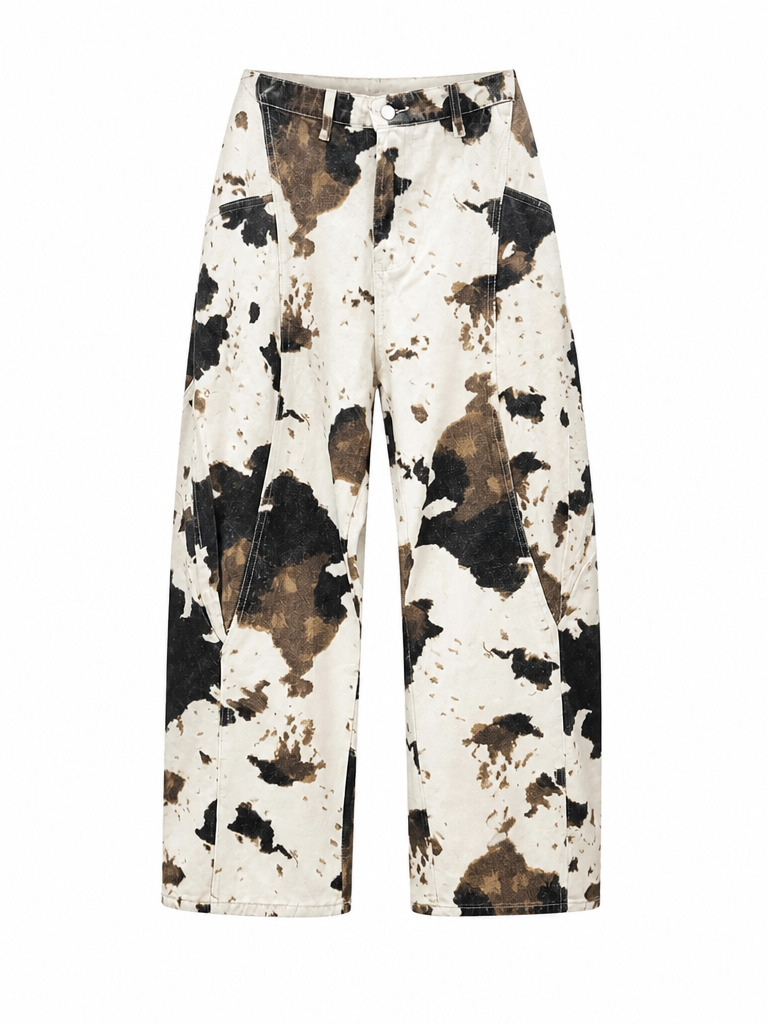 Unique Printed Loose Denim Jeans