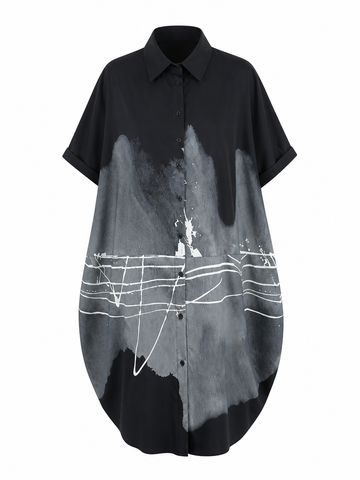 Limitless Printed Loose Shirt Dress