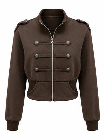 Audacious Cropped Epaulet Jacket