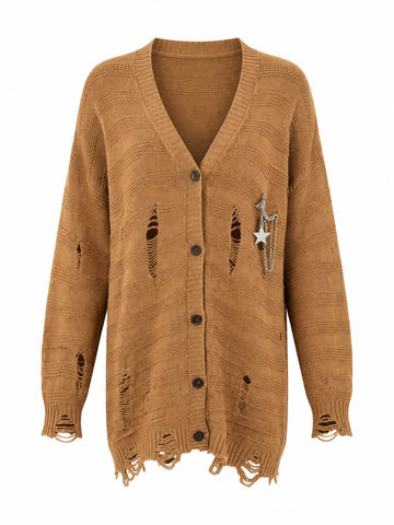 Untamed Distressed Knit Cardigan