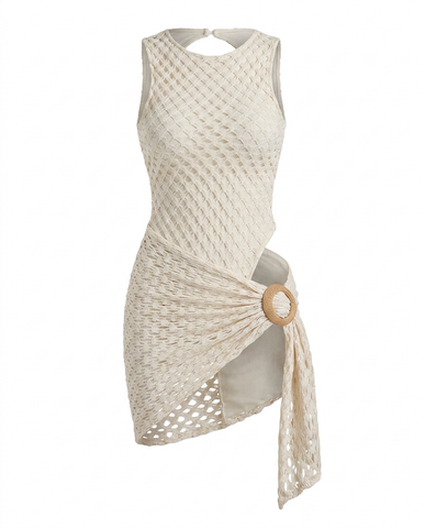 Radiant Knitted Lace-Up One-Piece