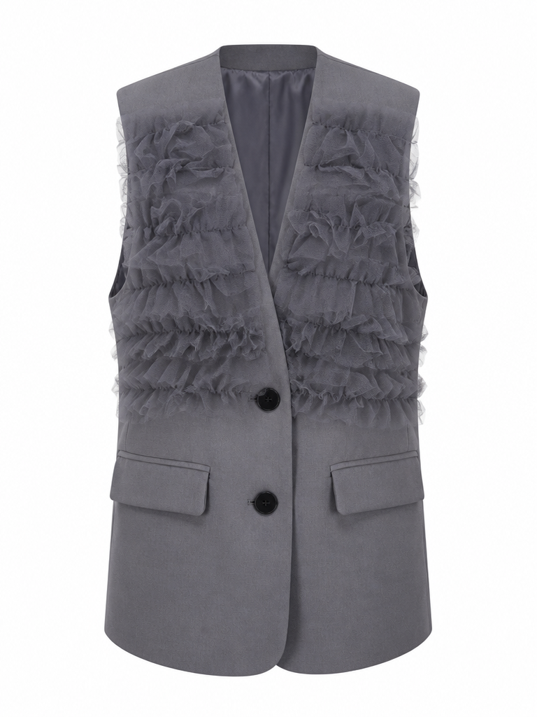 Audacious Mesh Patchwork Vest