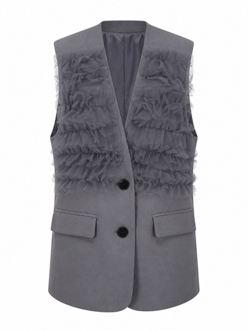 Audacious Mesh Patchwork Vest