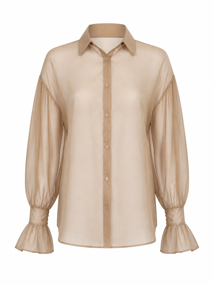 Sovereign Sheer Puff Sleeve Blouse