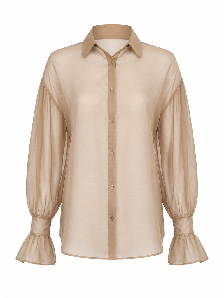 Sovereign Sheer Puff Sleeve Blouse