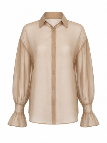 Sovereign Sheer Puff Sleeve Blouse