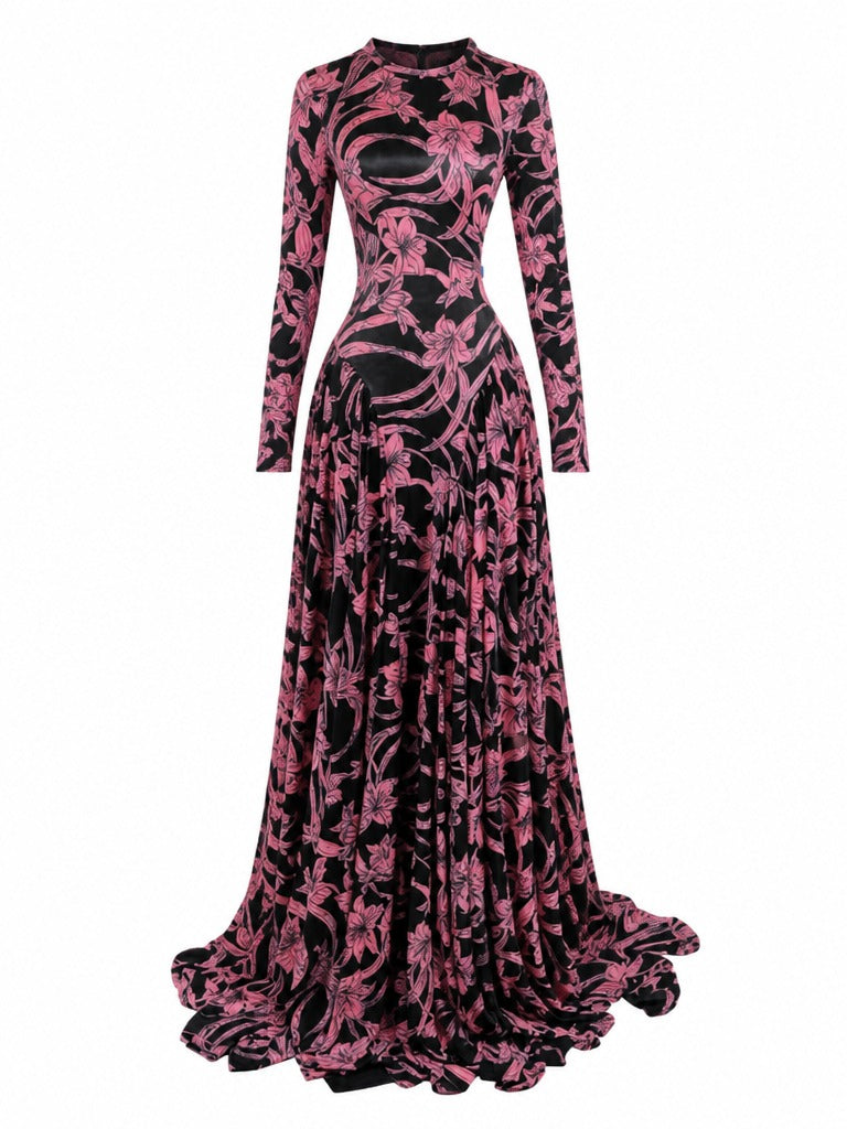 Fierce Striped Pleated Maxi Dress