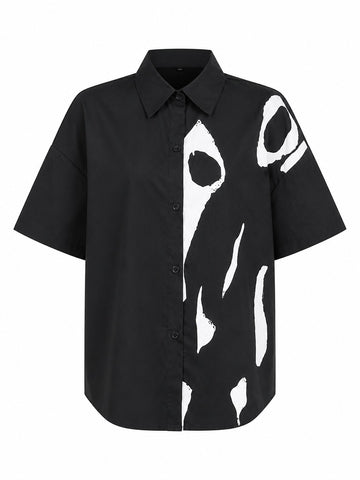 Audacious Printed Oversized Blouse