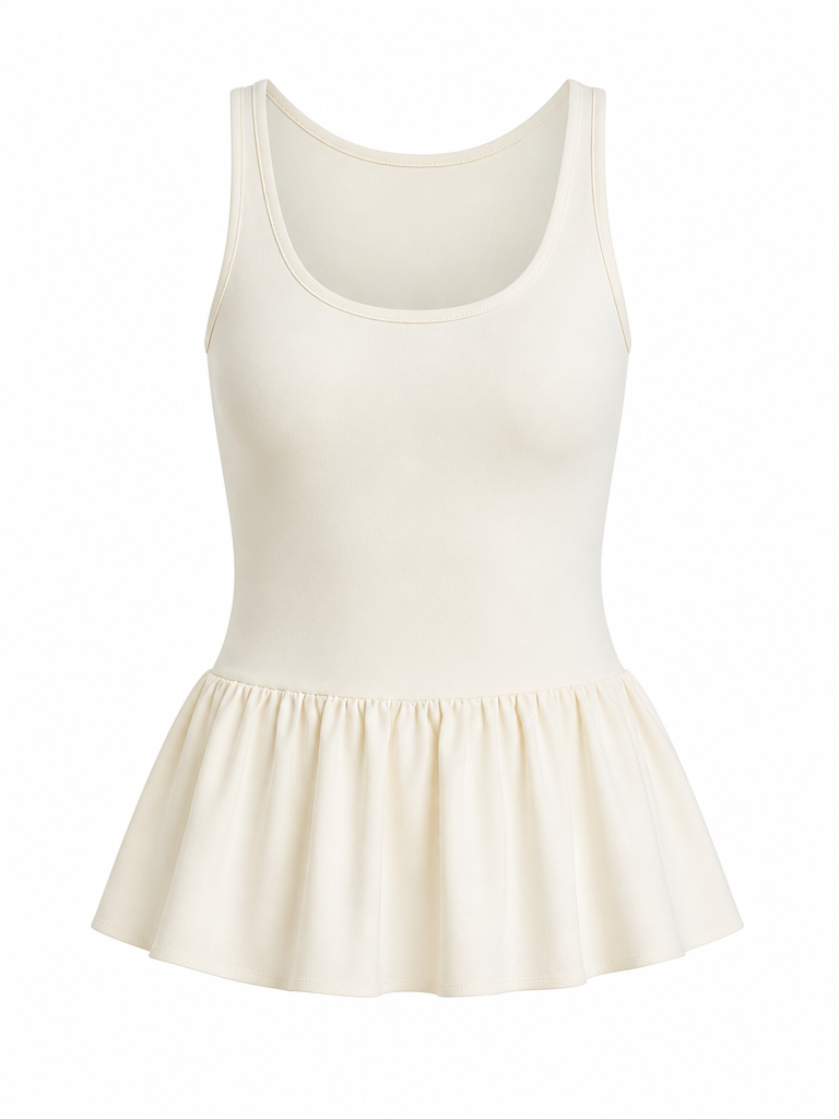 Elegant Satin Ruffled Vest