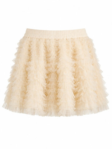 Free Spirit Ruffled Mesh Mini Skirt