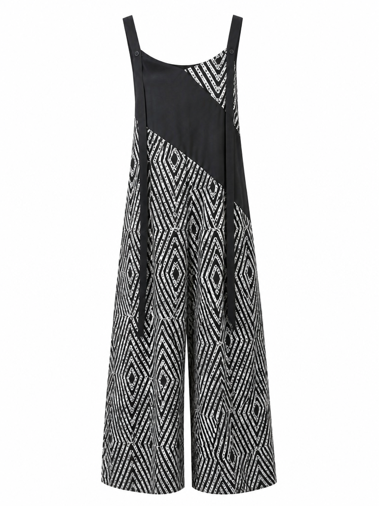 Unique Geometric Loose Jumpsuit
