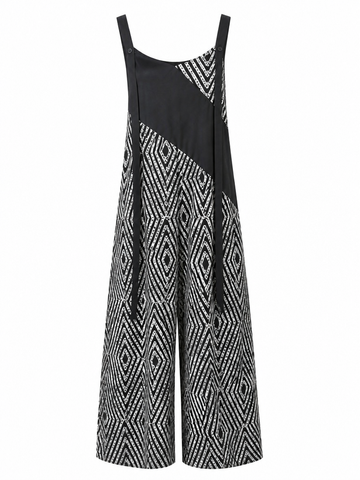 Unique Geometric Loose Jumpsuit