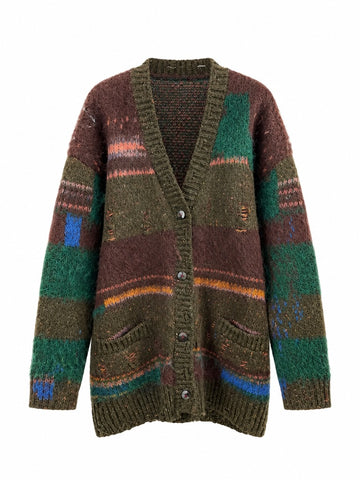 Wanderlust Patchwork Knit Cardigan