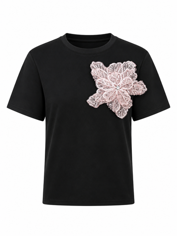 Radiant Sequined Floral T-Shirt