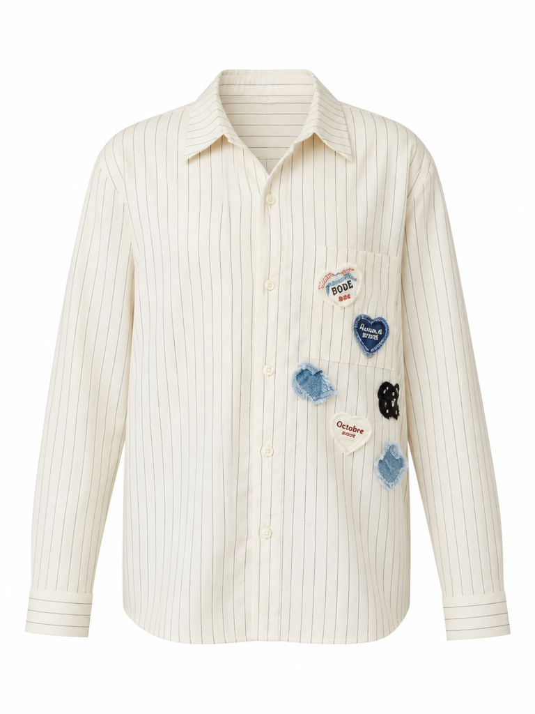 Unique Striped Patchwork Blouse