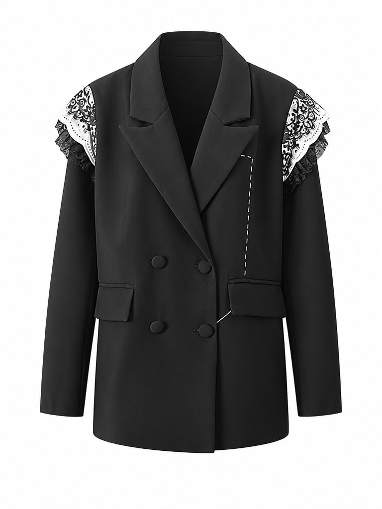 Audacious Lace Spliced Blazer