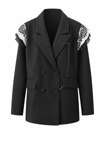 Audacious Lace Spliced Blazer