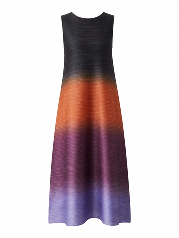 Boundless Gradient Pleated Maxi Dress