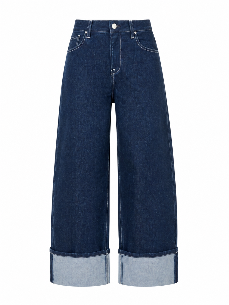 Free Spirit Cuffed Barrel Denim Jeans