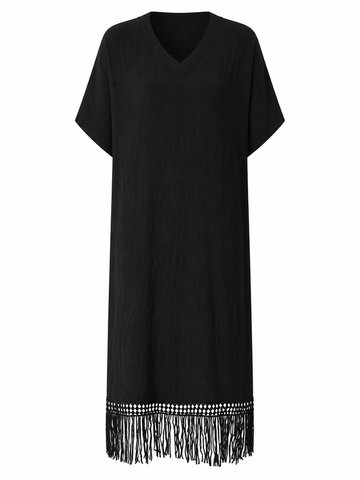 Limitless Tassel Loose Maxi Dress
