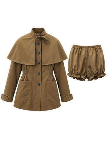 Grounded Cape Trench Coat