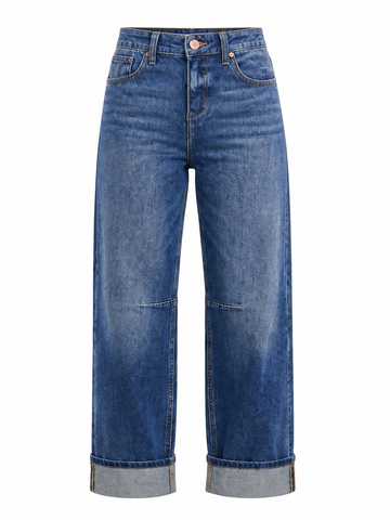 Free Spirit Cuffed Barrel Jeans