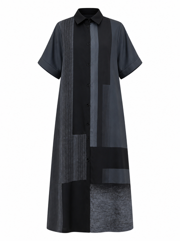 Unique Printed Loose Maxi Dress