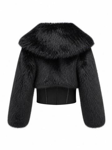Fierce Faux Fur Cropped Jacket