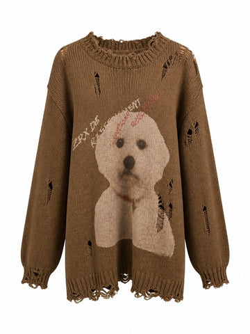 Audacious Ripped Knit Pullover