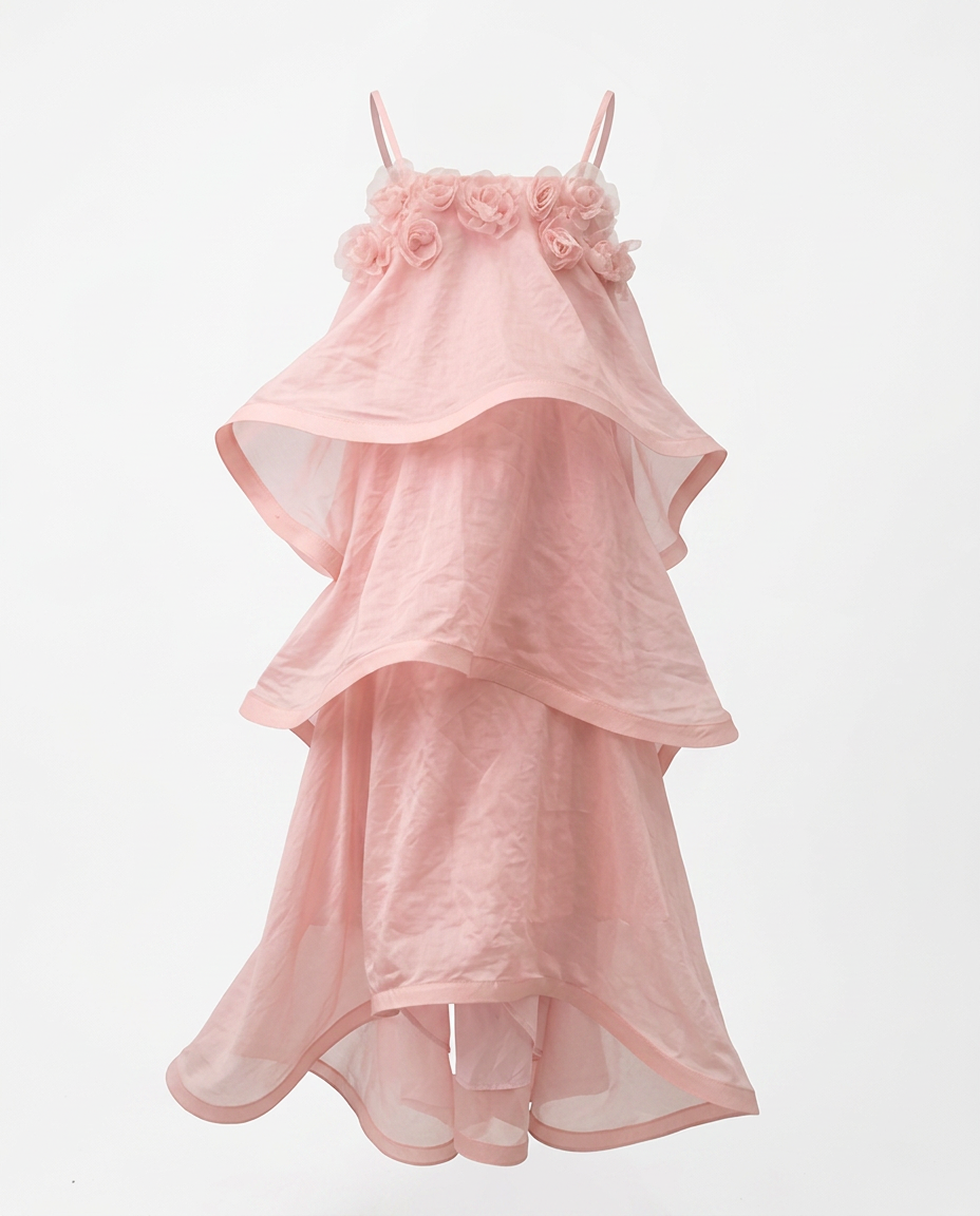 Ethereal Tiered Mesh Maxi Dress